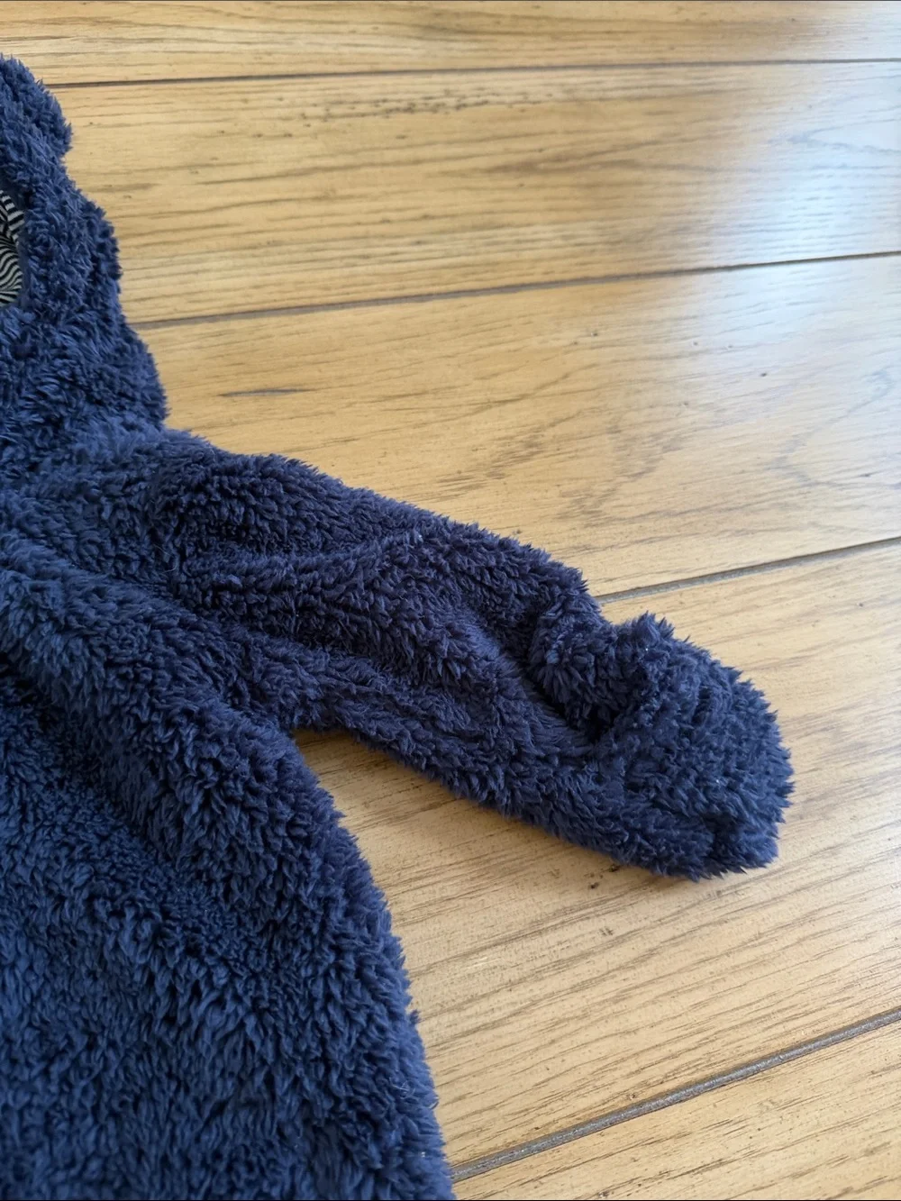 Carter's Navy Sherpa Hooded Baby Footed One-Piece
